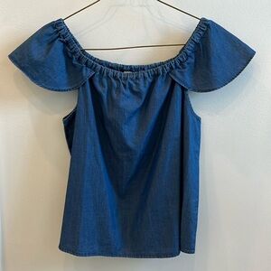 J Crew blue short sleeve top